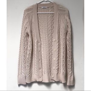 Equipment Femme Cream Knit Cardigan